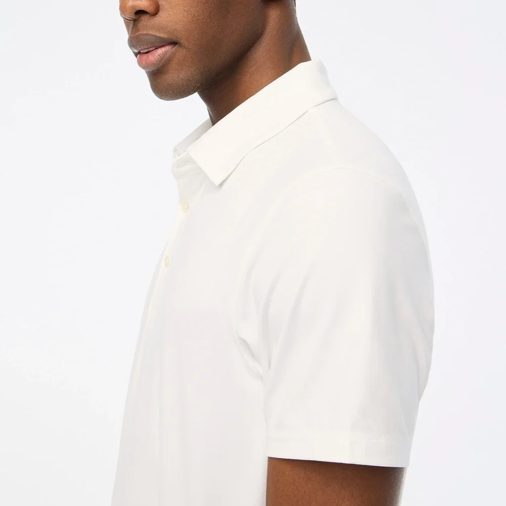 NEW J.Crew Performance polo‎ shirt White Size L NWOT Golf Tennis Pickleball
